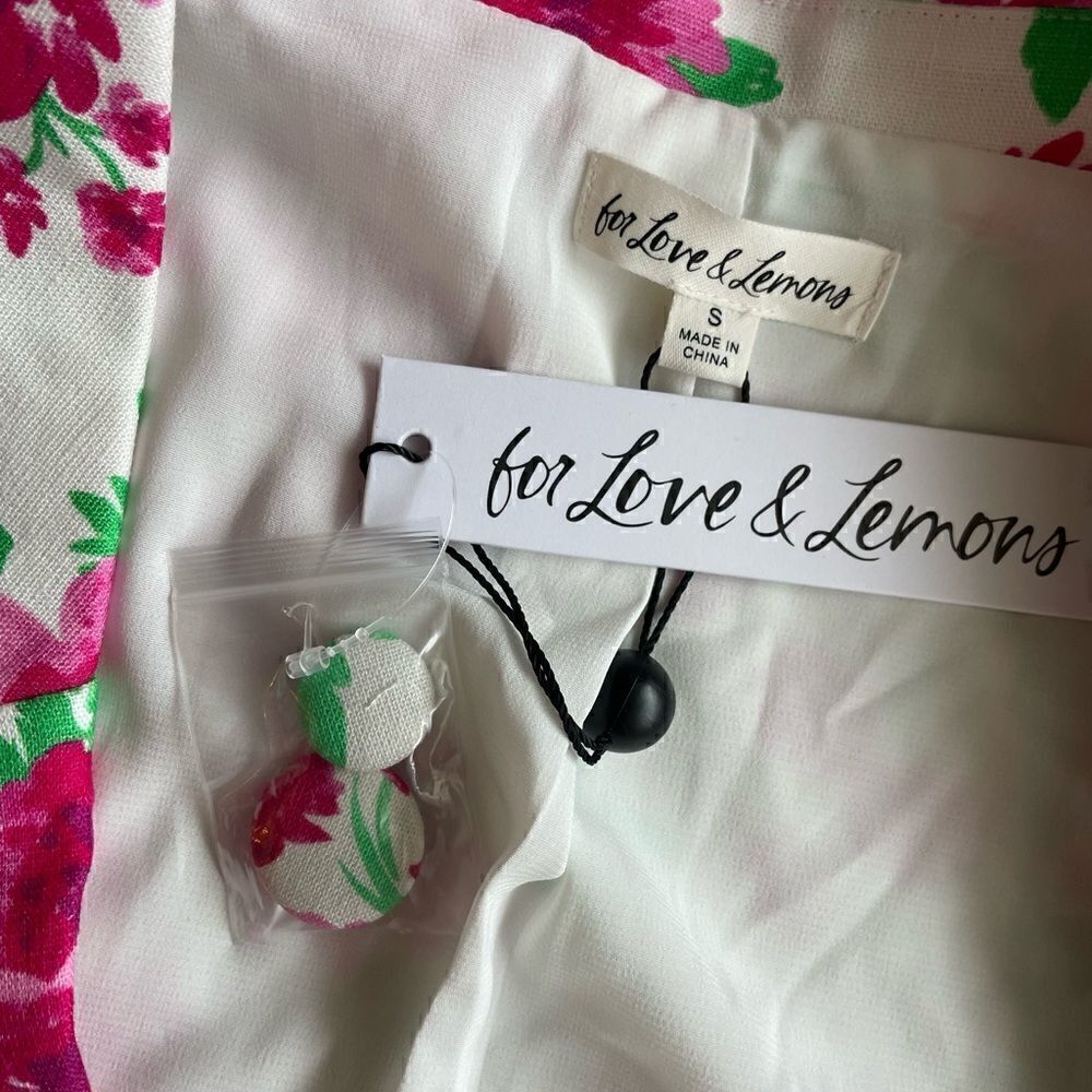 FOR LOVE AND LEMONS Floral pattern blazer jacket Size S - Picture 6 of 9